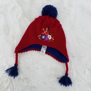 Disney Store Elena of Avalor Beanie Girls M/L Red Blue Knit
